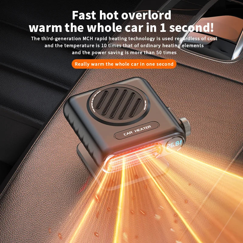 Fast Heating Car Heater & Defogger - 12V/24V | MCH technology warms entire car in 1 second, energy-efficient and powerful.