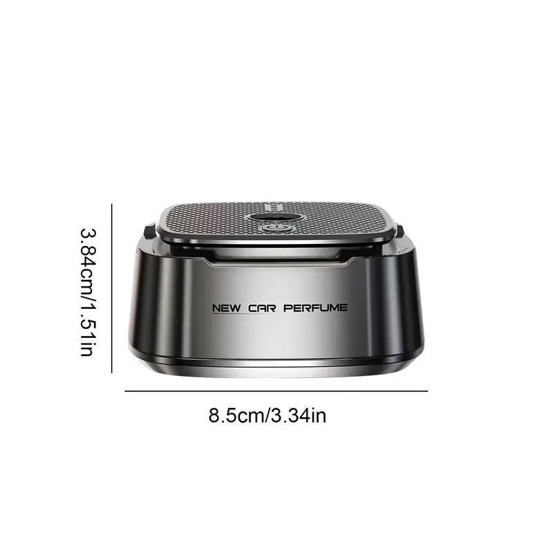 Ultrasonic Diffuser Pack - Car Aroma dimensions shown, 15ml x 3 bottles, compact size for dashboard placement.