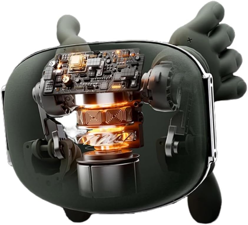 Cutaway view of Bionic Massager's internal 4D Shiatsu mechanism with heating coils, designed for deep tissue massage and relaxation.