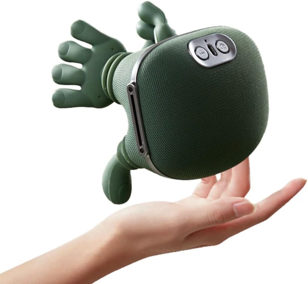 Floating Bionic Heated Massager on hand, highlighting its lightweight, portable design and ergonomic structure for neck and back use.
