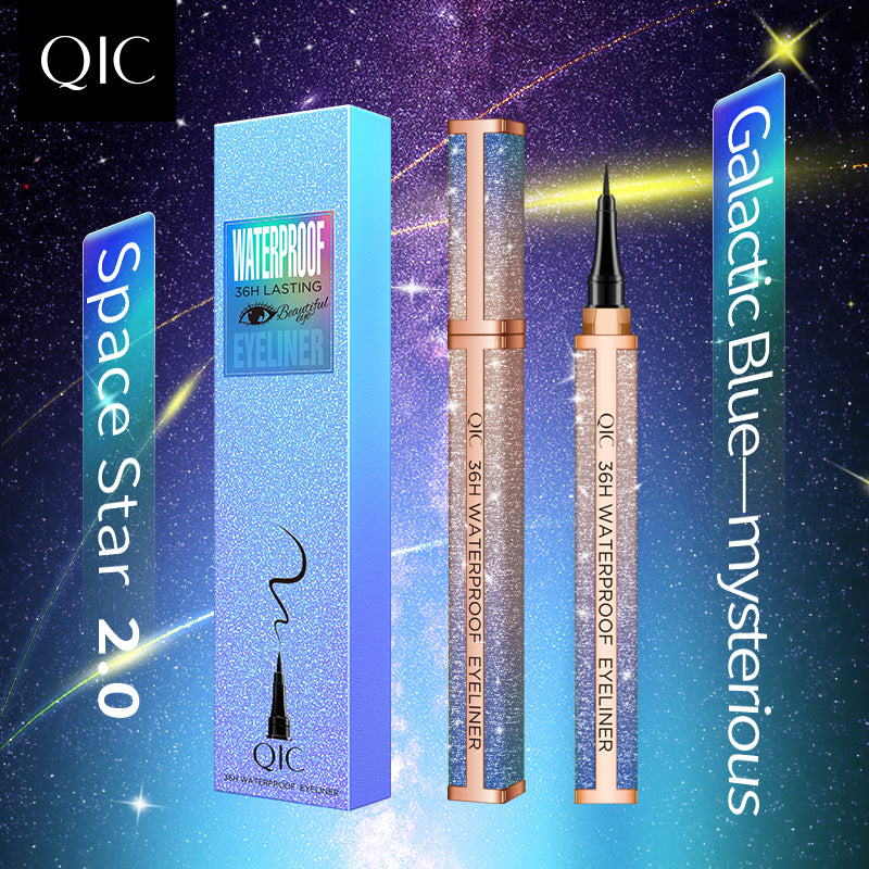 Galaxy Waterproof Eyeliner Pen in Galactic Blue, featuring quick-dry formula and waterproof precision for bold, long-lasting eye looks.